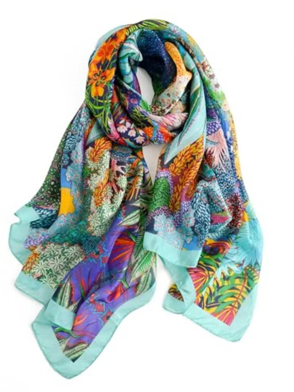 100% Mulberry Silk Scarf, Lightweight Large Shawl Wraps for Women